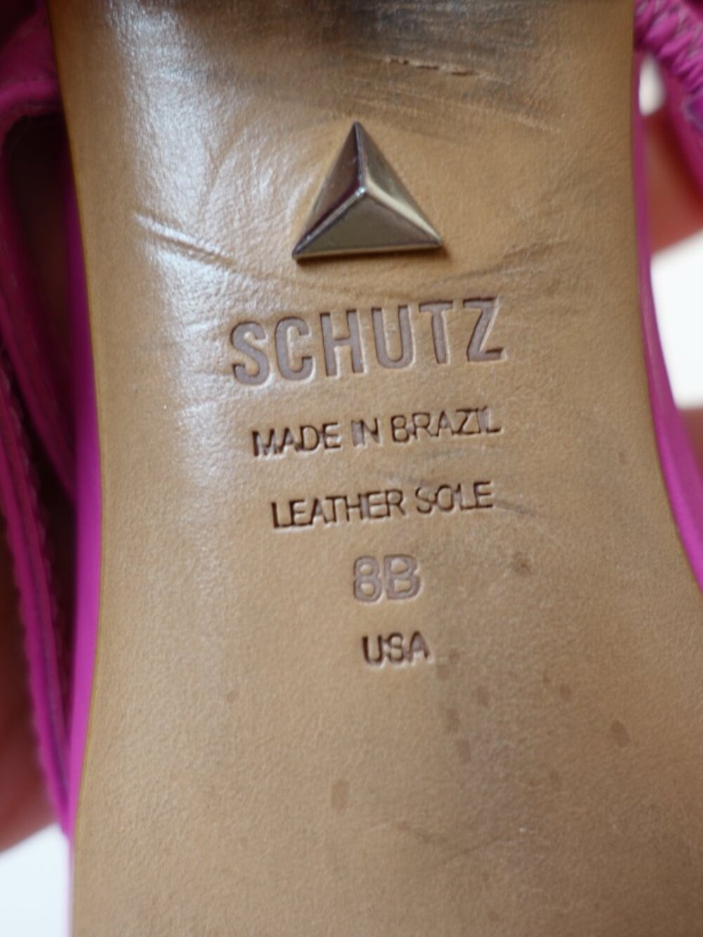 Schutz Evenise Sandal in Neon Pink size 8 - Picture 6 of 7